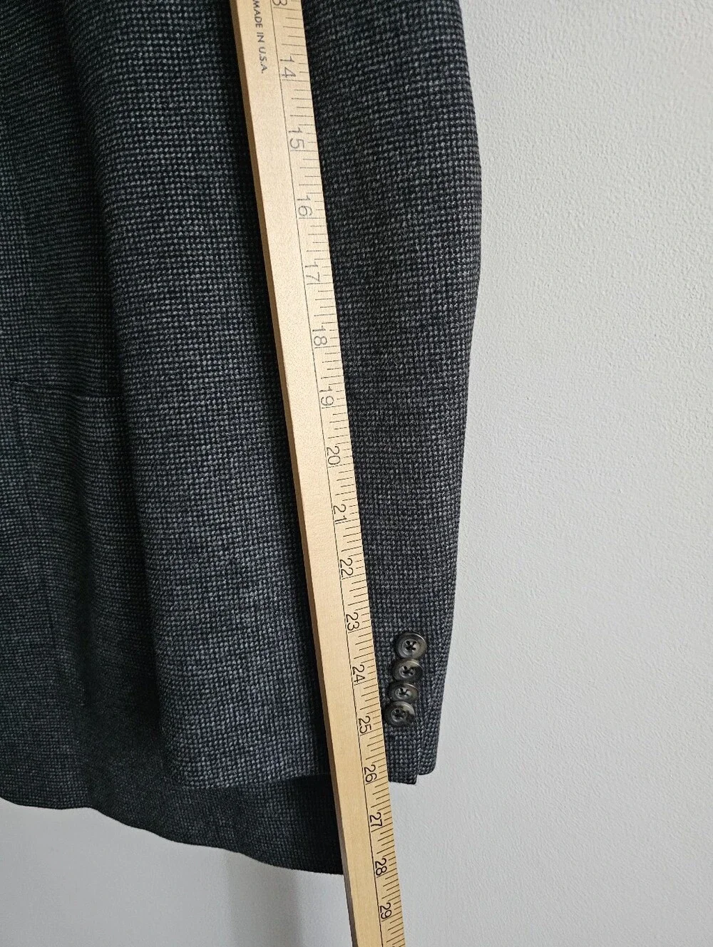 Jack Victor Collection 43L Ivanwood Sport Coat Wool Silk Cashmere Gray Blazer